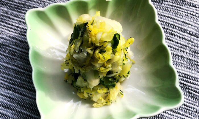 Japanese Pickled Cabbage and Kombu Salad
