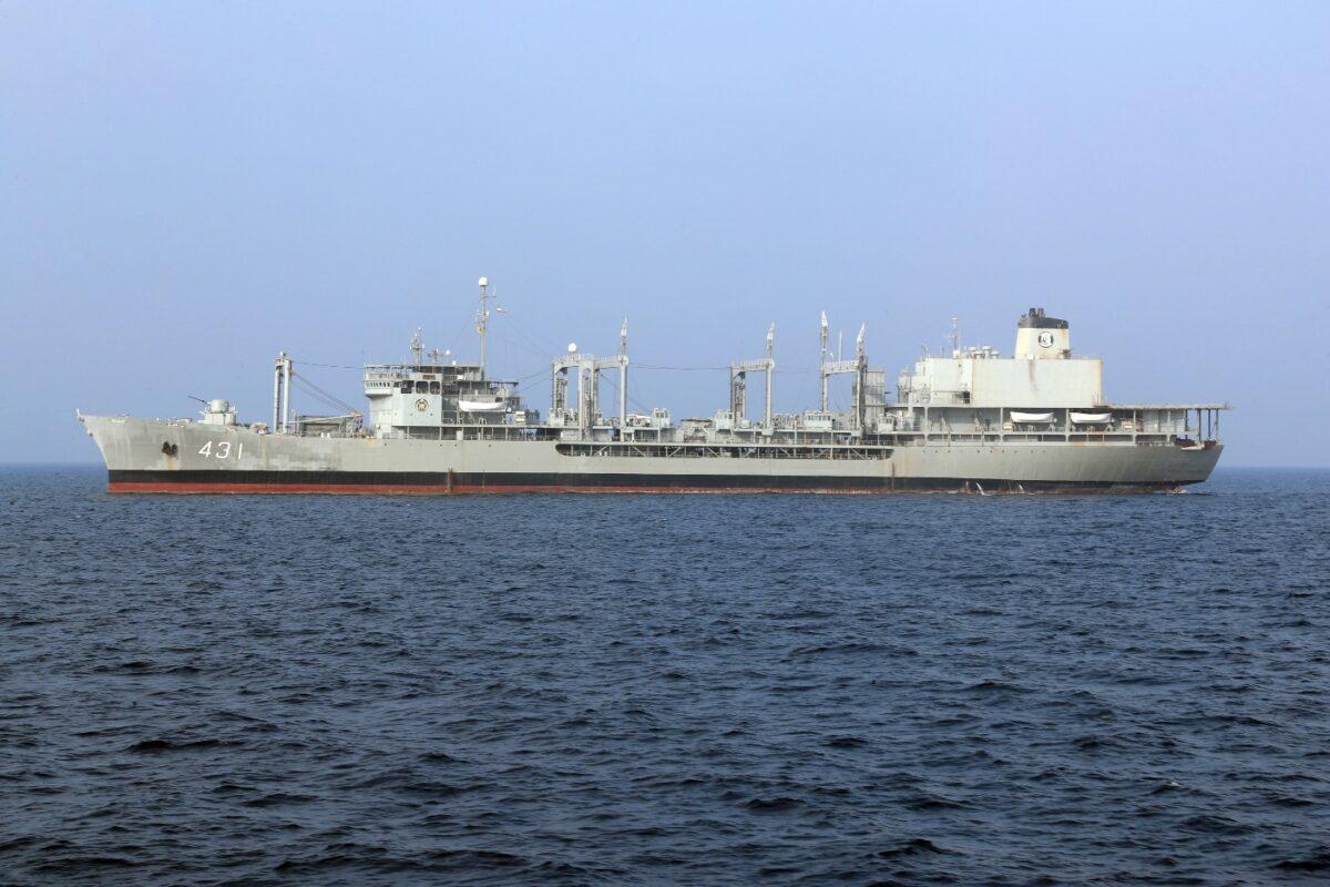 Navy's support ship Kharg, in an undated photo. (Iranian army via AP)