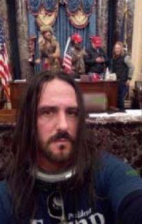 Paul Hodgkins in a selfie photograph in the U.S. Capitol on Jan. 6, 2021. (FBI)