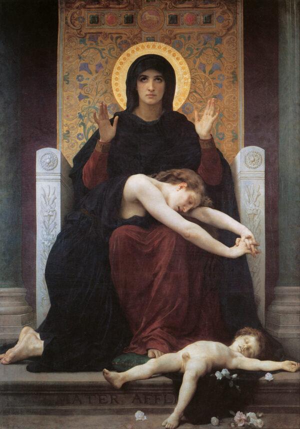“The Virgin of Consolation,” 1877, by William Bouguereau. Oil on canvas, 80.3 inches by 57.8 inches. Strasbourg Museum of Fine Arts, France. (Public Domain)