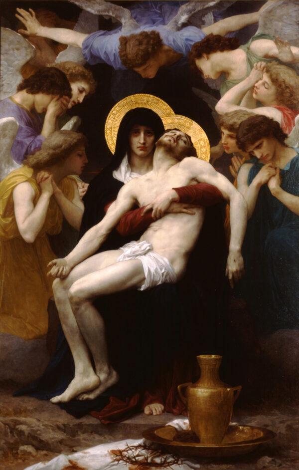 <br/>“Pietà,” 1876, by William-Adolphe Bouguereau. Oil on canvas, 87.7 inches by 58.7 inches. Private Collection. (Public Domain)