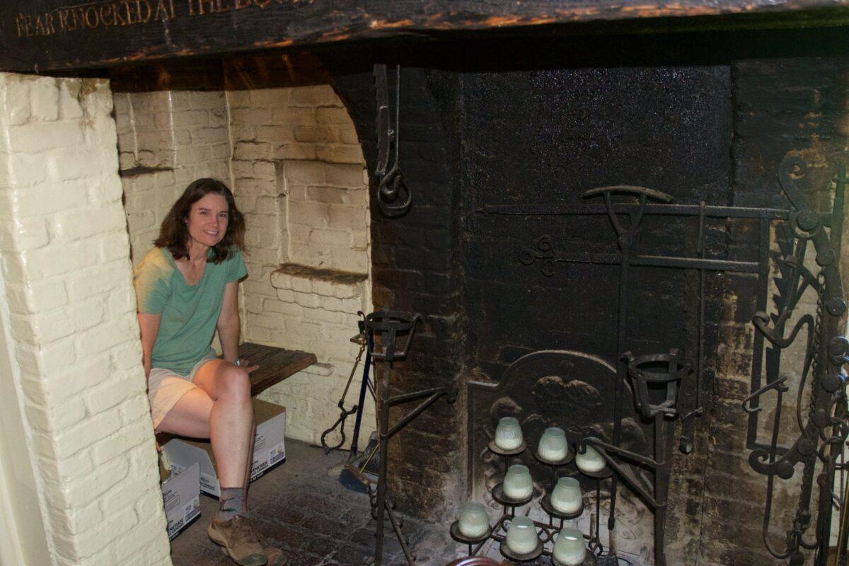 Karen Gough seated in a hidden nook. (Courtesy of Karen Gough)