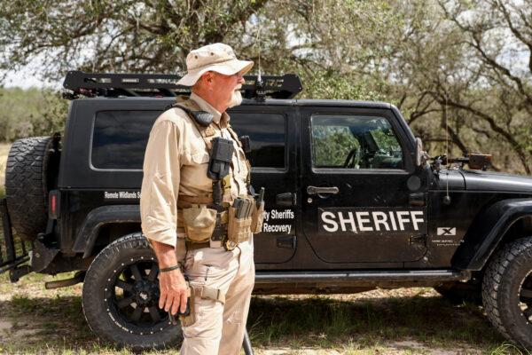 Sheriff's Deputy Don White explains the search and recovery process as looks for the bodies of illegal immigrants in Brooks County, Texas, on May 13, 2021. (Charlotte Cuthbertson/The Epoch Times)