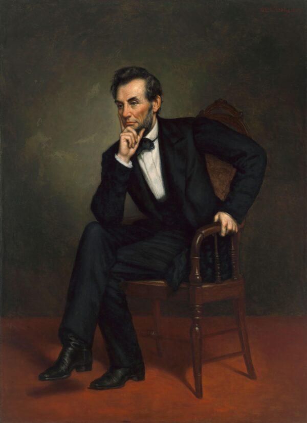 A portrait of Abraham Lincoln in 1860 by George Peter Alexander Healy, created in 1887 from other portraits. Gift of the A.W. Mellon Educational and Charitable Trust; National Portrait Gallery. (Public Domain)