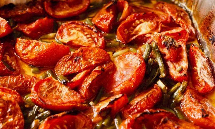 Garlic Scapes Add Punch to Roasted Tomatoes