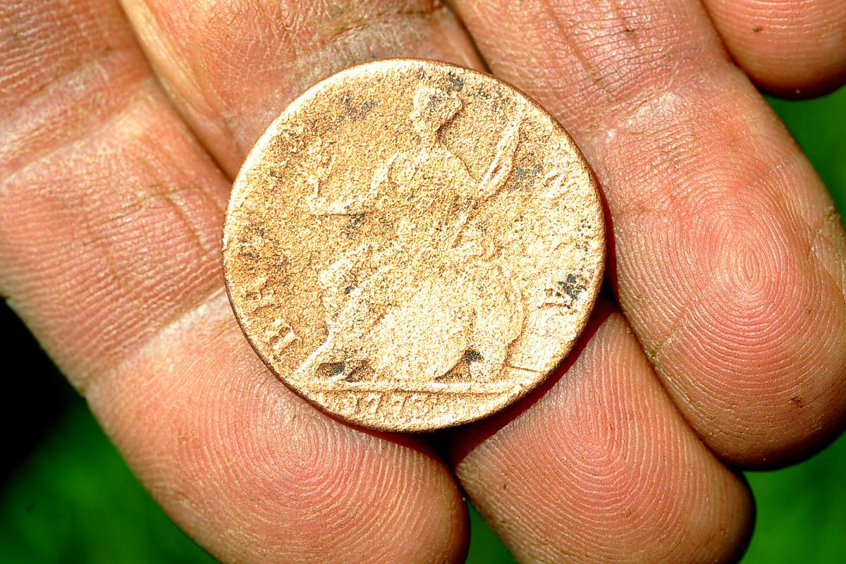 The halfpenny would have been worth much more back in 1775. (SWNS)