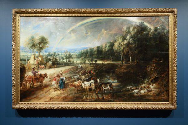 The Wallace Collection's painting "The Rainbow Landscape," circa 1636, by Peter Paul Rubens as featured in the exhibition "Rubens: Reuniting the Great Landscapes" at The Wallace Collection, in London. (Trustees of The Wallace Collection, London)