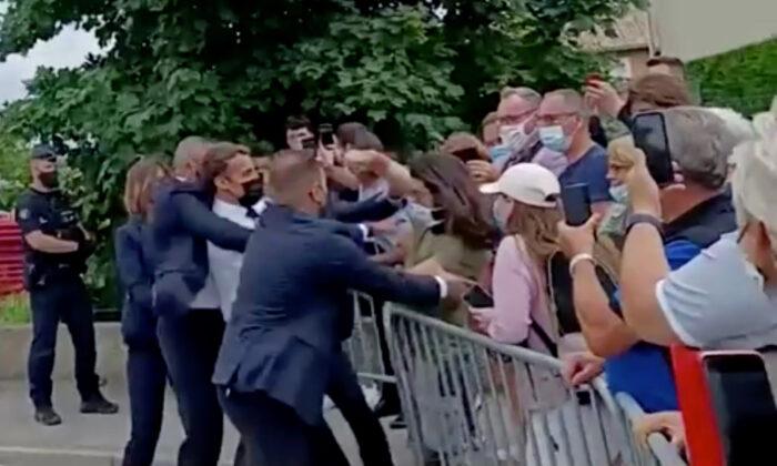 Macron Slapped in the Face During Walkabout in Southeastern France