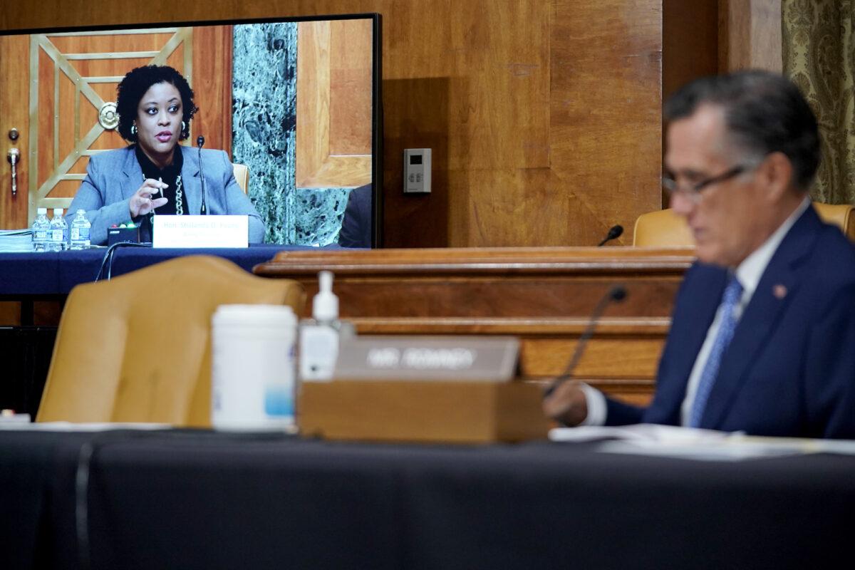 Office of Management and Budget acting director Shalanda Young answers questions during a Senate Budget Committee hearing in Washington, on June 8, 2021. (Greg Nash-Pool/Getty Images)