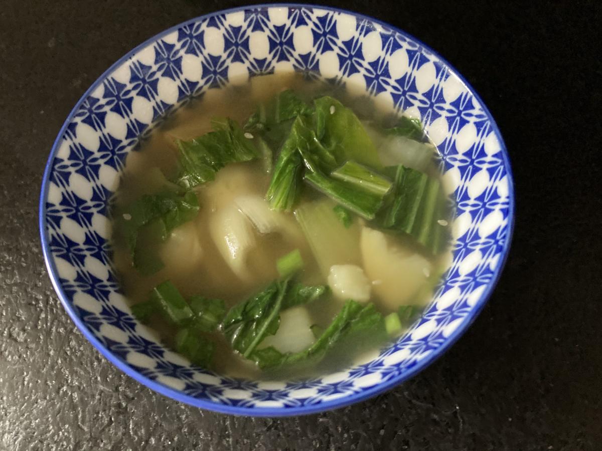 Bok choy and potato soup. (Ari LeVaux)