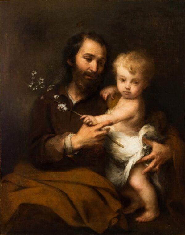 “St. Joseph With the Christ Child,” 1670–1675, by Bartolomé Esteban Murillo. (Public Domain)