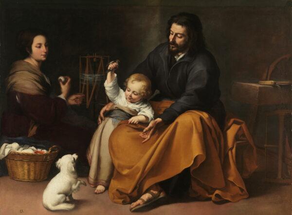 “The Holy Family With a Dog,” 1650, by Bartolomé Esteban Murillo. (Public Domain)
