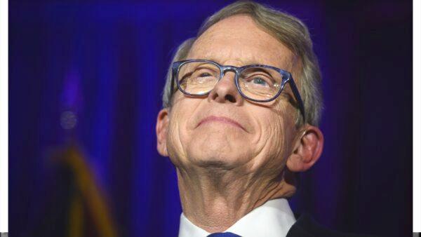 Ohio Gov. Mike DeWine gives his victory speech after winning the gubernatorial race at the Ohio Republican Party's election night party at the Sheraton Capitol Square in Columbus on Nov. 6, 2018. (Justin Merriman/Getty Images)