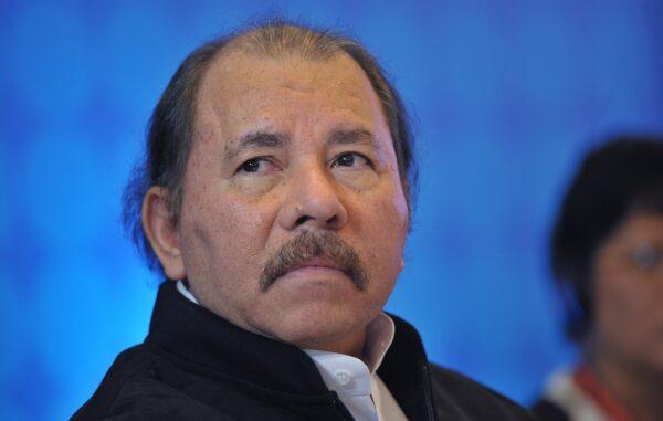 Nicaraguan President Daniel Ortega attends a meeting with members of the Central American Integration System (SICA) in a hotel in Panama City on April 10, 2015. (Mandel Ngan/AFP via Getty Images)