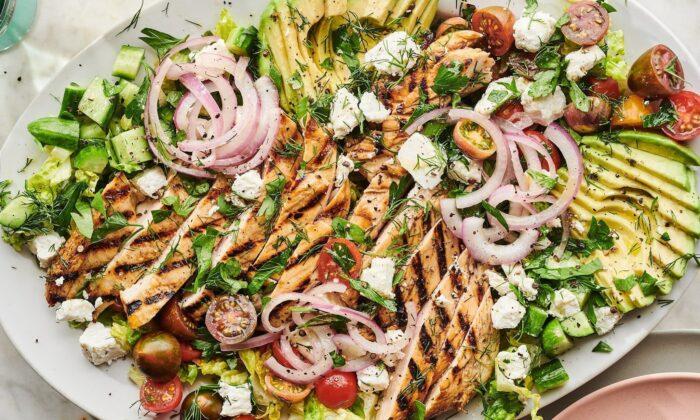 The Big, Beautiful Grilled Chicken Salad I’m Eating on Repeat All Summer Long