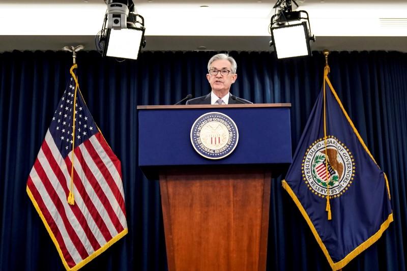 Federal Reserve Chair Jerome Powell holds a news conference following the Federal Open Market Committee meeting in Washington on Dec. 11, 2019. (Joshua Roberts/Reuters)
