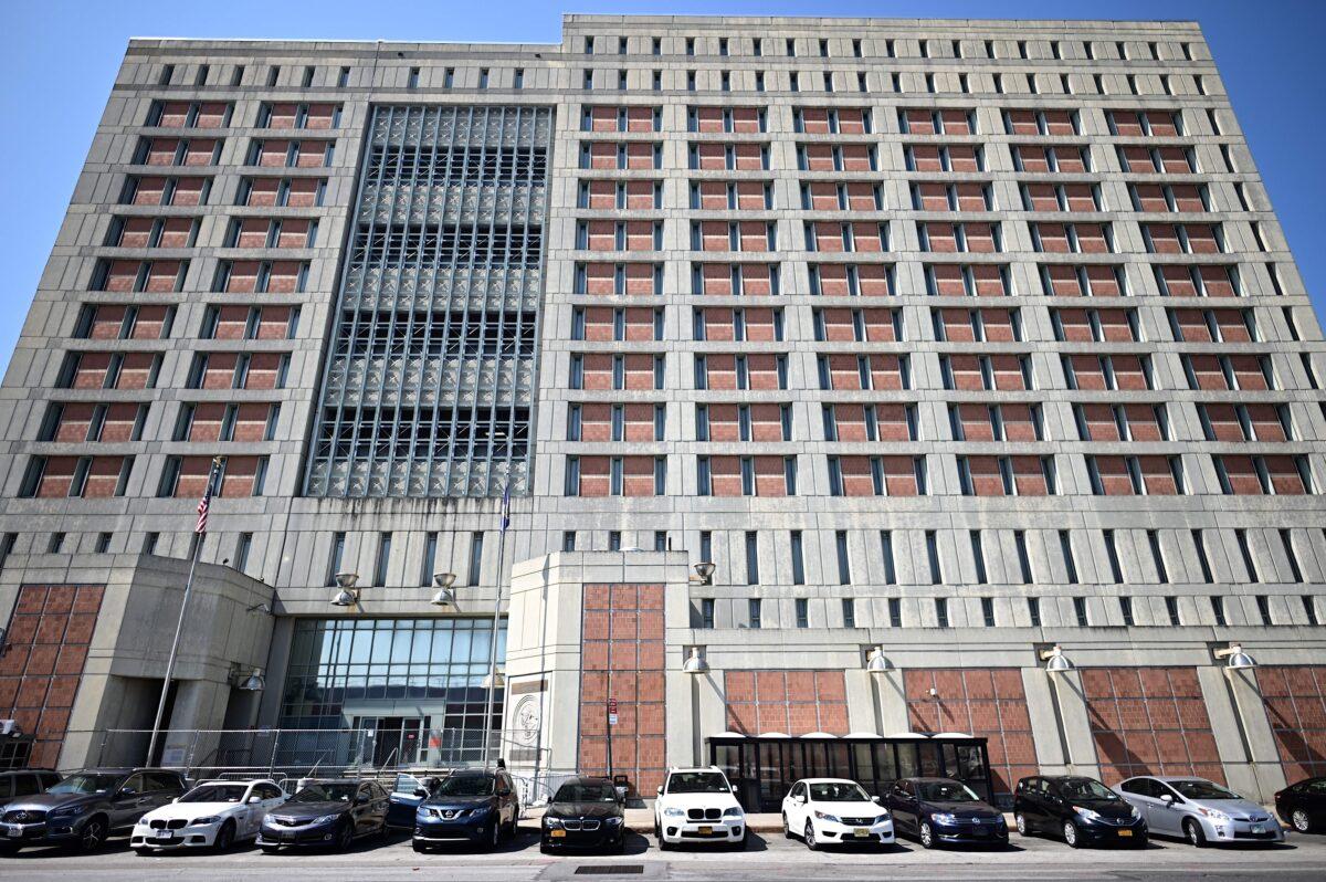 The Metropolitan Detention Center (MDC) is pictured in Brooklyn, N.Y., on July 6, 2020. (Johannes Eisele/AFP via Getty Images)
