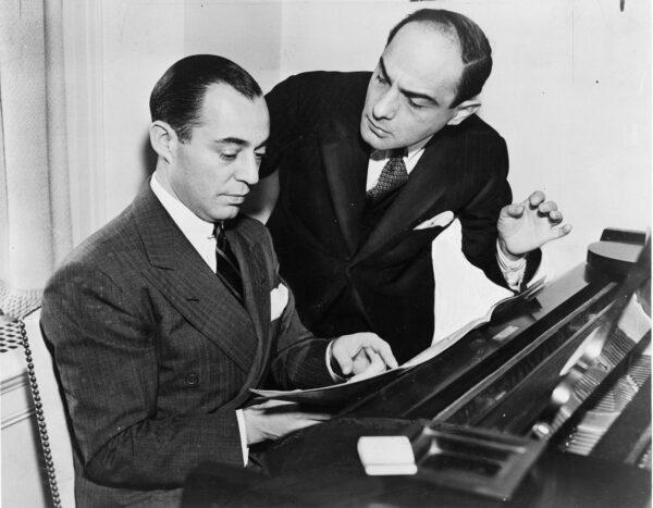 Composer Richard Rodgers seated at piano with lyricist Lorenz Hart. Library of Congress's Prints and Photographs Division. (Public Domain)