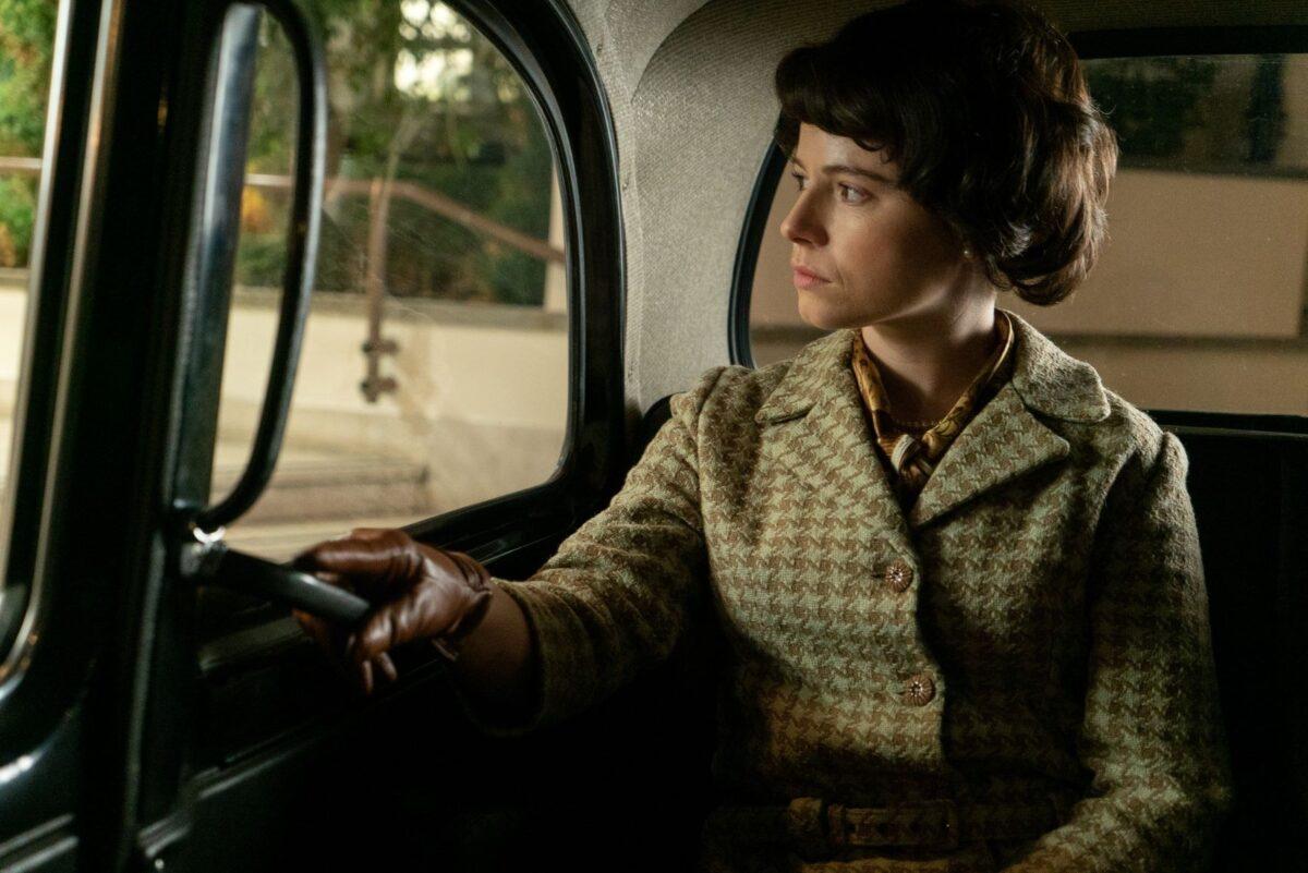 Jessie Buckley as Greville Wynne’s wife in “The Courier.” (Liam Daniel/Roadside Attractions)