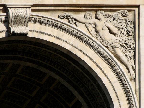 A detail on the right spandrel shows the Genius of Liberty. (Public Domain)