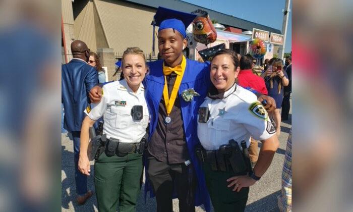 Deputy Comforts ﻿Teen Who ﻿Rear-Ended Her Cruiser and ﻿Attends His Graduation the Next Day