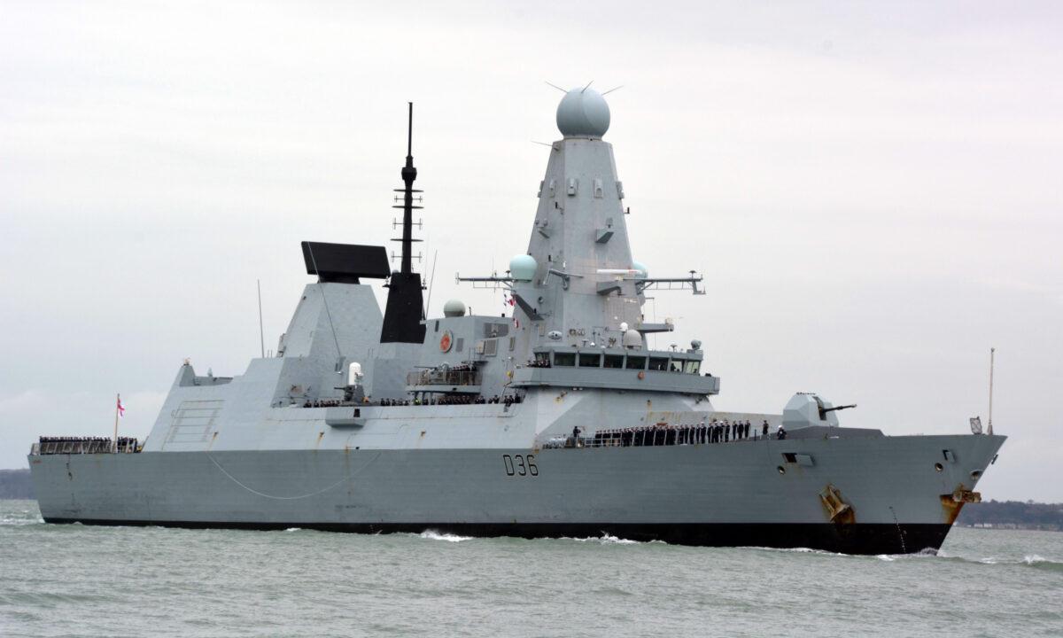 HMS Defender on March 20, 2020. (Ben Mitchell/PA)