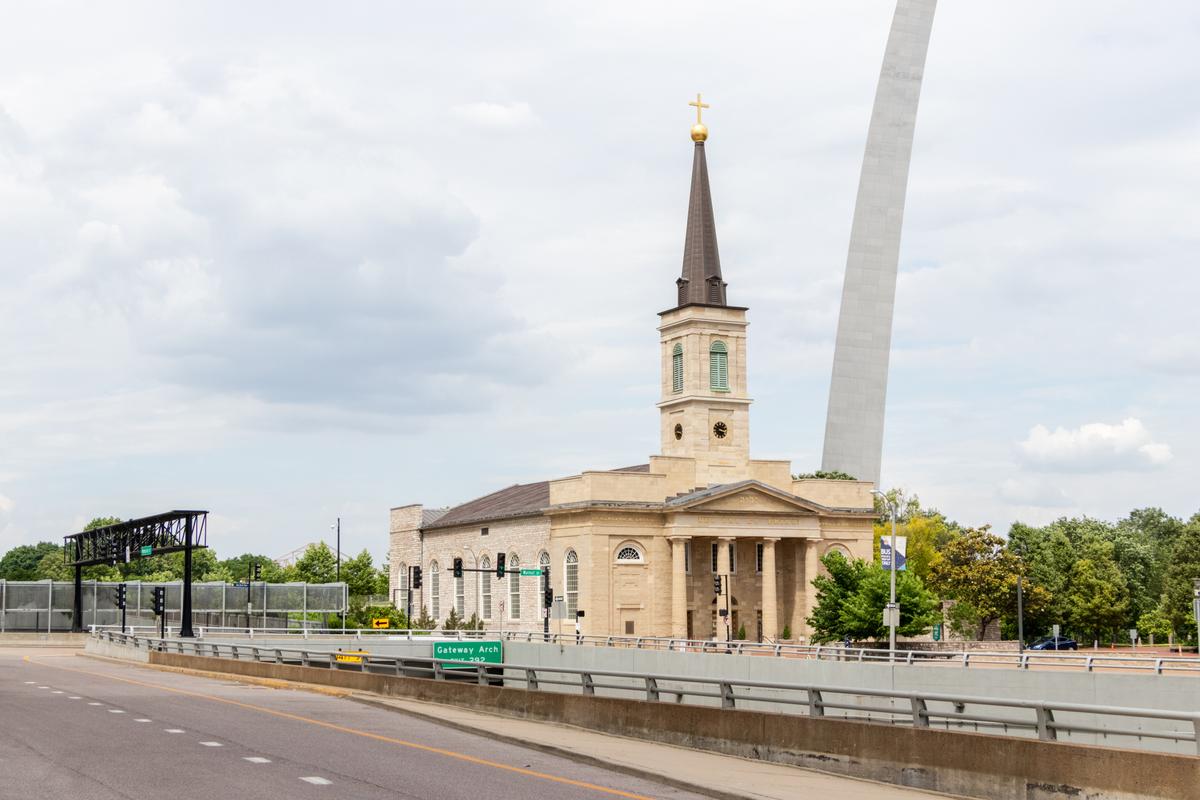 The Basilica of Saint Louis, King of France or as it is commonly called, the Old Cathedral. Built in the early 1830s to replace an earlier structure, it was the first Roman Catholic cathedral west of the Mississippi River. (Dennis Lennox)