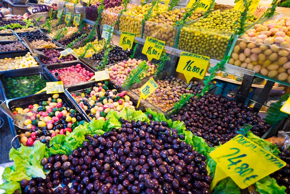 Olives for sale at a street market in Kadikoy. (Allen.G/Shutterstock)