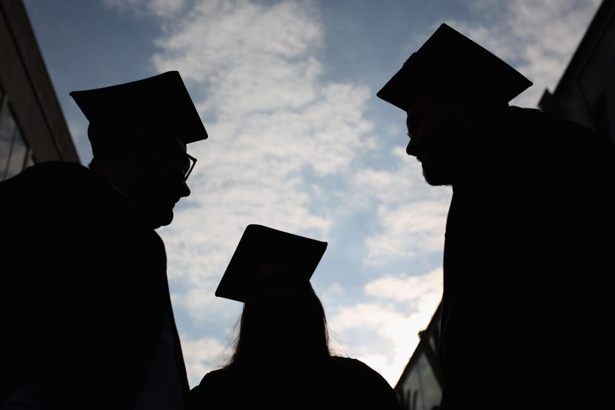 In this file image, students arrive for their graduation ceremony at the Royal Festival Hall in London, England, on Oct. 13, 2015. (Dan Kitwood/Getty Images)