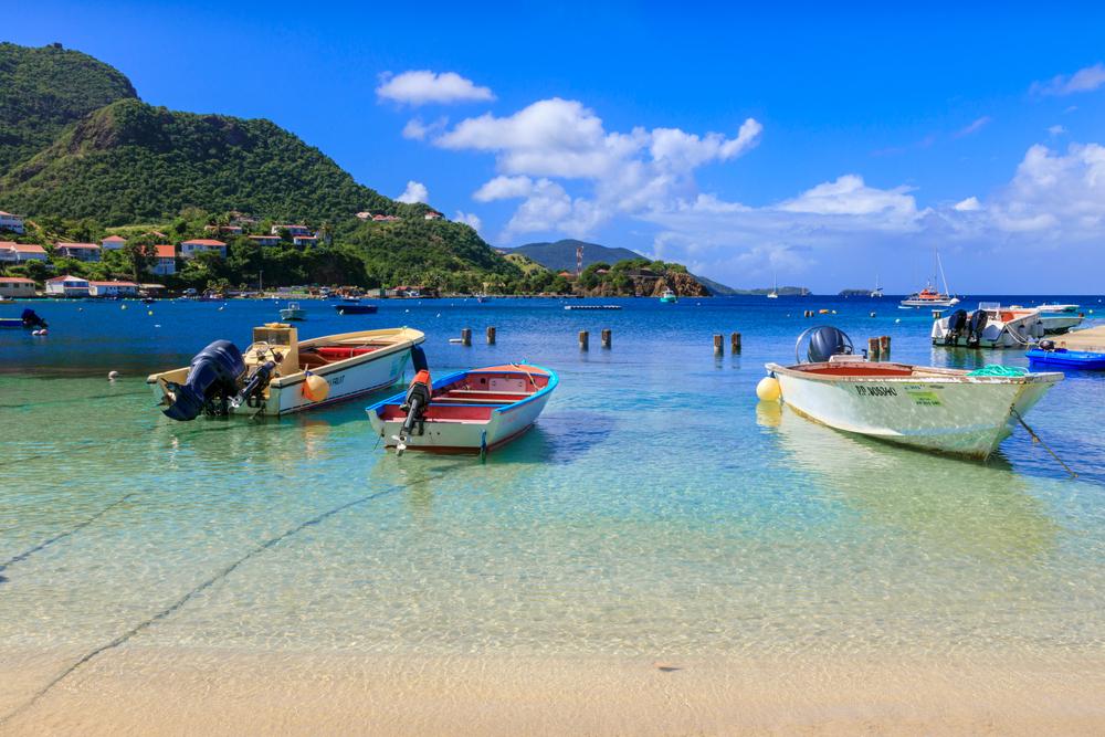 Boats in Les Saintes Bay, Guadeloupe. (Eleanor Scriven/Shutterstock)