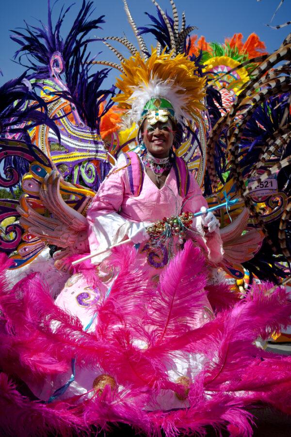 A dancer during the Junkanoo festival in the Bahamas. (jo Crebbin/Shutterstock)