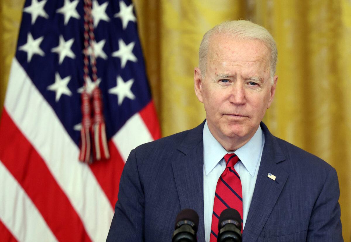 President Joe Biden delivers remarks on the Senate's bipartisan infrastructure deal at the White House in Washington, D.C., on June 24, 2021. (Kevin Dietsch/Getty Images)