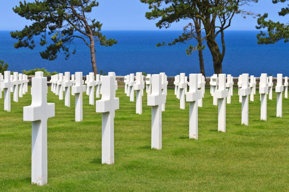 The Normandy American Cemetery in Colleville-sur-Mer, near Omaha Beach, Normandy. (Bertl123/Shutterstock)