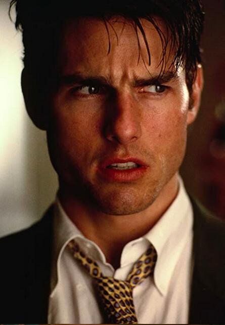 Jerry Maguire (Tom Cruise) in a rare moment of introspection, in “Jerry Maguire.” (TriStar Pictures)