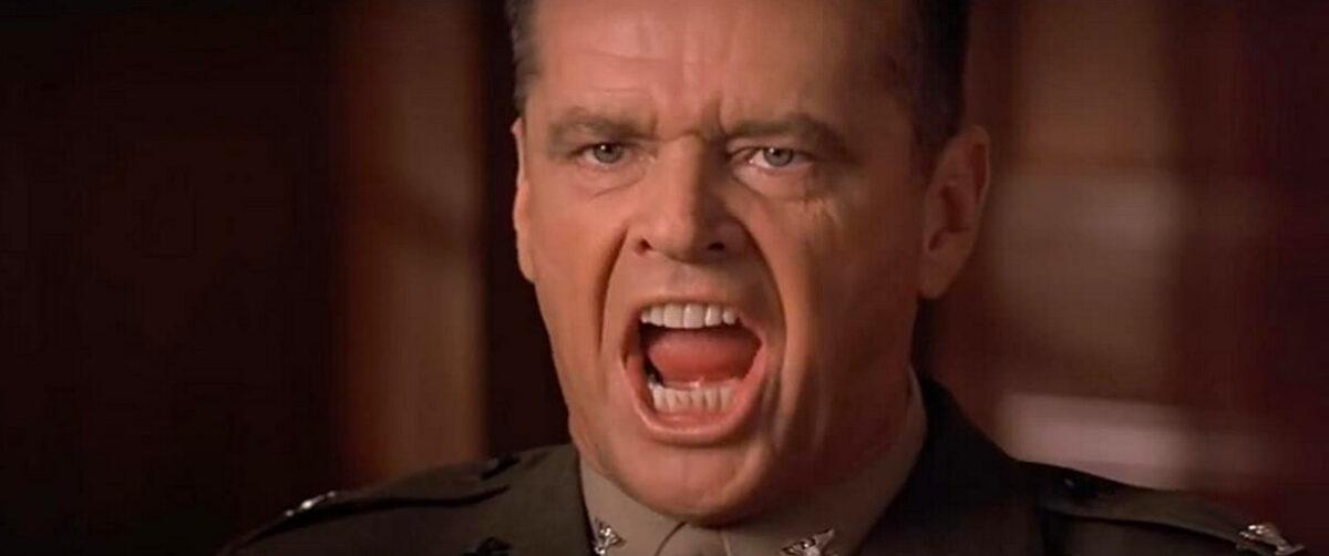 In “A Few Good Men,” Col. Nathan Jessep (Jack Nicholson) yells "You can't handle the truth!" (Columbia Pictures)