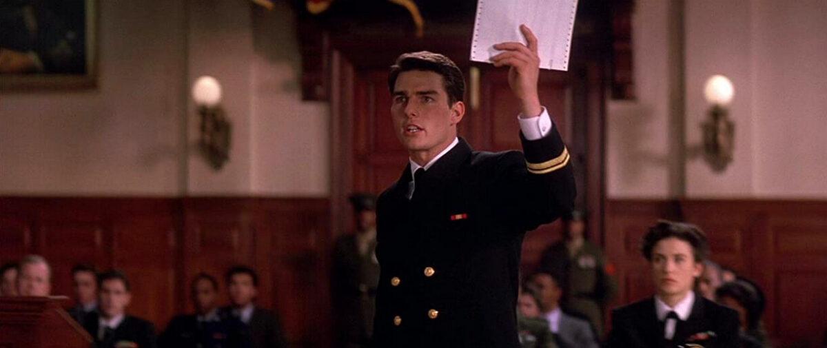 Tom Cruise (C) in “A Few Good Men.” (Columbia Pictures)