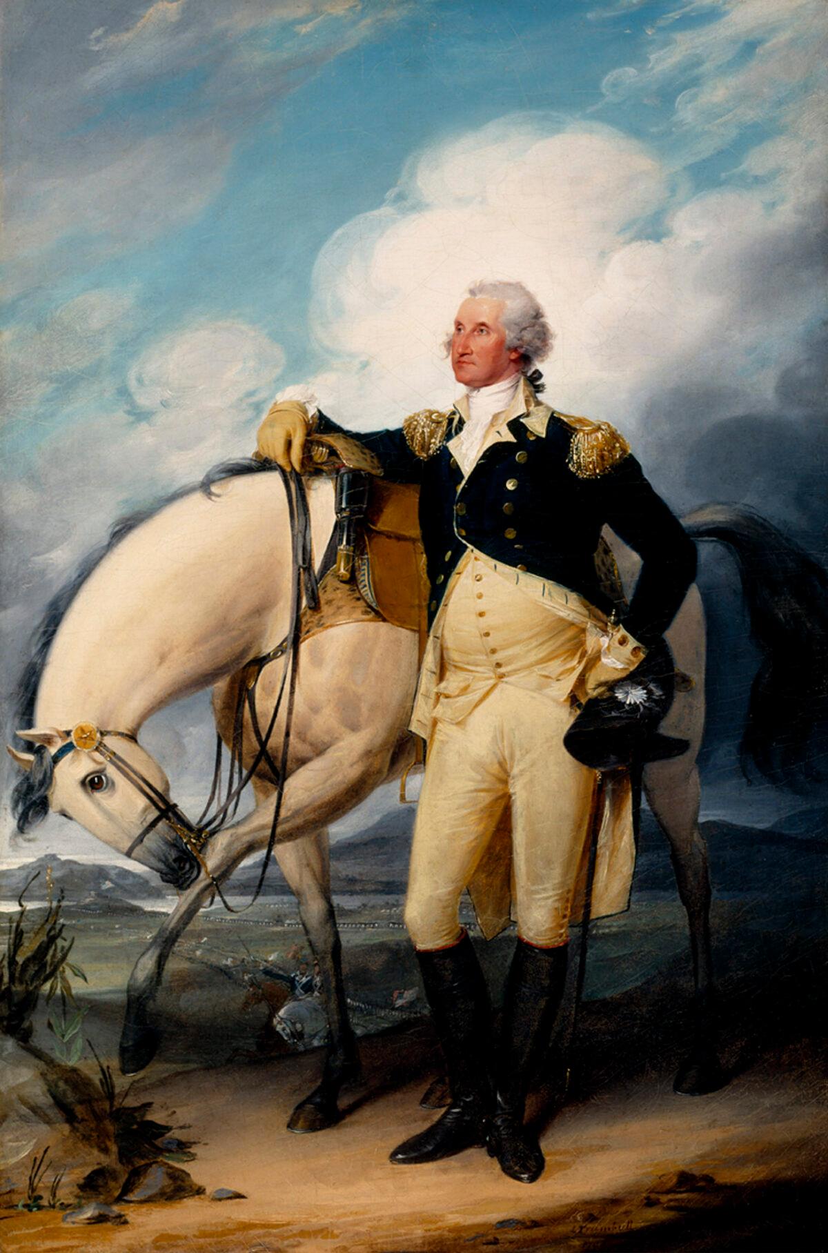 John Trumbull "Washington at Verplanck’s Point" circa 1790. Oil on canvas. Winterhur Museum, Garden and Library Winterhur, Delaware.