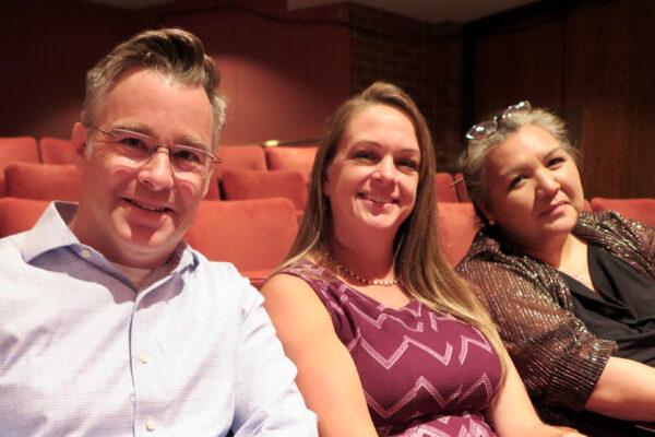 Jon-Mark Patterson and his wife, Rachel, and a friend enjoyed Shen Yun Performing Arts at Greeley's Monfort Concert Hall, on July 31, 2021. (Sunny Chen/The Epoch Times)