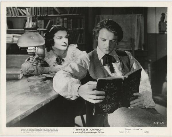 Ruth Hussey and Van Heflin in "Tennessee Johnson." (Metro-Goldwyn-Mayer)