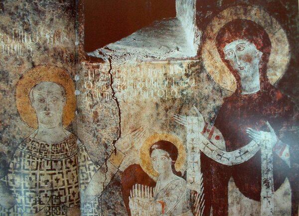 A fragment of a fresco in Dadivank Monastery, 13th century, from Shahen Mkrtchian’s book "Treasures of Artsakh." (Public Domain)