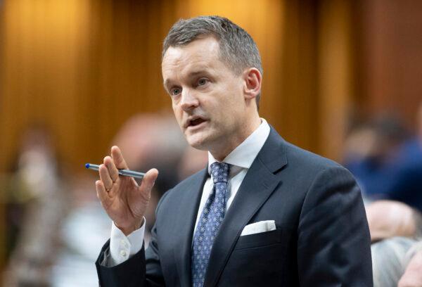 Natural Resources Minister Seamus O<span style="font-weight: 400;">’</span>Regan responds to a question in the House of Commons in Ottawa on Feb. 17, 2020. (The Canadian Press/Adrian Wyld)