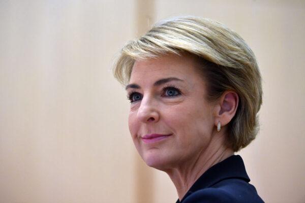 Senator Michaelia Cash during an appearance at Education and Employment Committee at Parliament House, in Canberra, Australia, on March 25, 2021. (Sam Mooy/Getty Images)