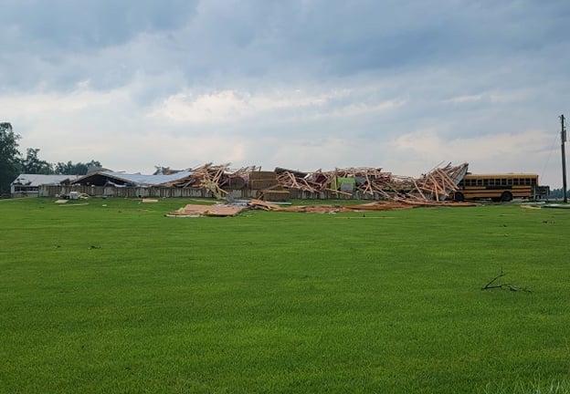 Damage caused by the storm that hit Jay County, Indiana, on June 15. (Courtesy of <a href="https://www.facebook.com/JayCountySheriffsOffice/">Jay County Sheriff's Office</a>)