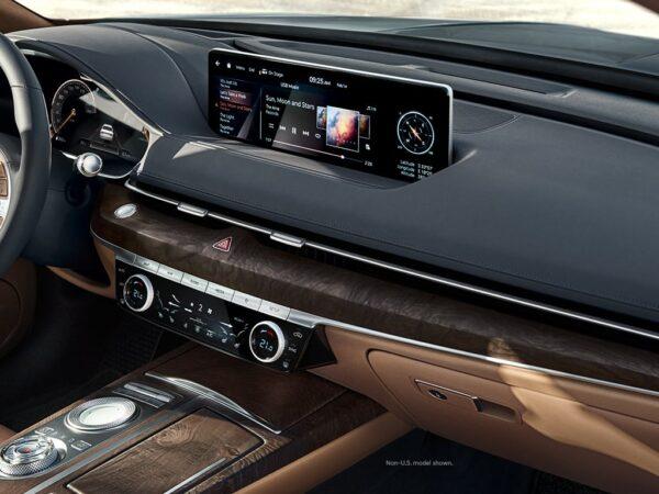 Infotainment screen and HVAC control panel.(Courtesy of Genesis)