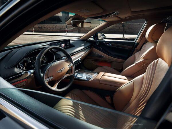 Nappa leather seats. (Courtesy of Genesis)