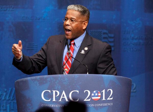 Then-Rep. Allen West (R-Fla.) speaks at the Conservative Political Action Conference (CPAC) in Washington on Feb. 10, 2012. (AP Photo/J. Scott Applewhite, File)