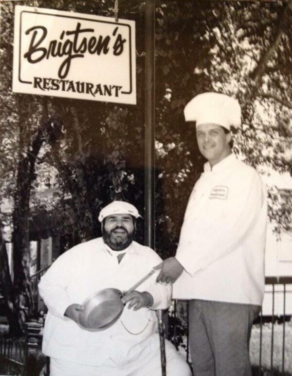 Legendary New Orleans chef Paul Prudhomme with Frank Brigtsen. (Courtesy of Frank Brigtsen)