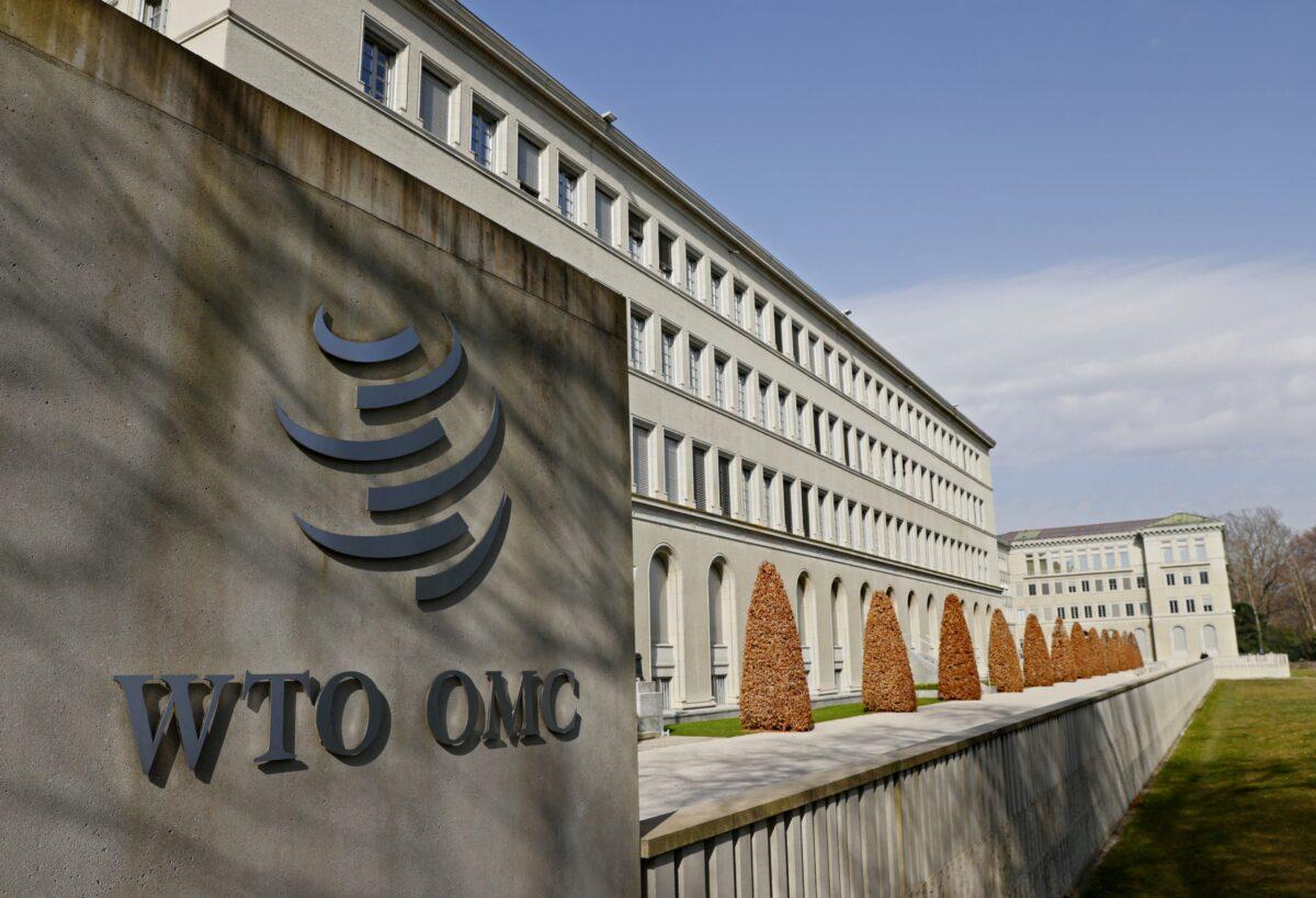 The World Trade Organization headquarters (WTO) in Geneva, Switzerland, on March 4, 2021. (Denis Balibouse/Reuters)