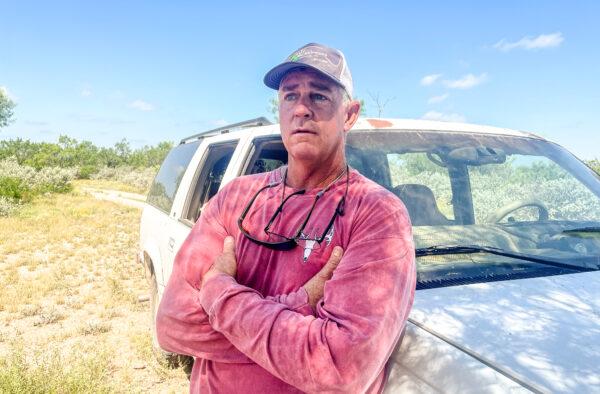 John Sewell on his ranch in Uvalde County, Texas, on June 12, 2021. (Charlotte Cuthbertson/The Epoch Times)