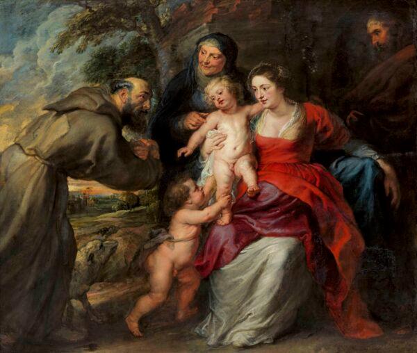 "The Holy Family with Saints Francis and Anne and the Infant Saint John the Baptist," early or mid-1630s, by Peter Paul Rubens. Oil on canvas. Gift of James Henry Smith, 1902; The Metropolitan Museum of Art, New York. (The Metropolitan Museum of Art)